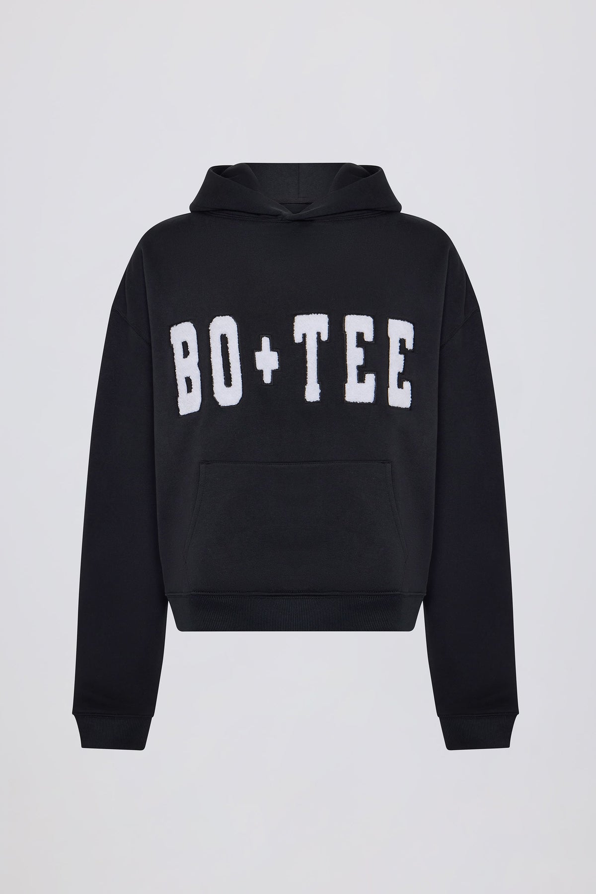 Appliqué Oversized Hoodie in Black