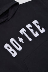 Appliqué Oversized Hoodie in Black