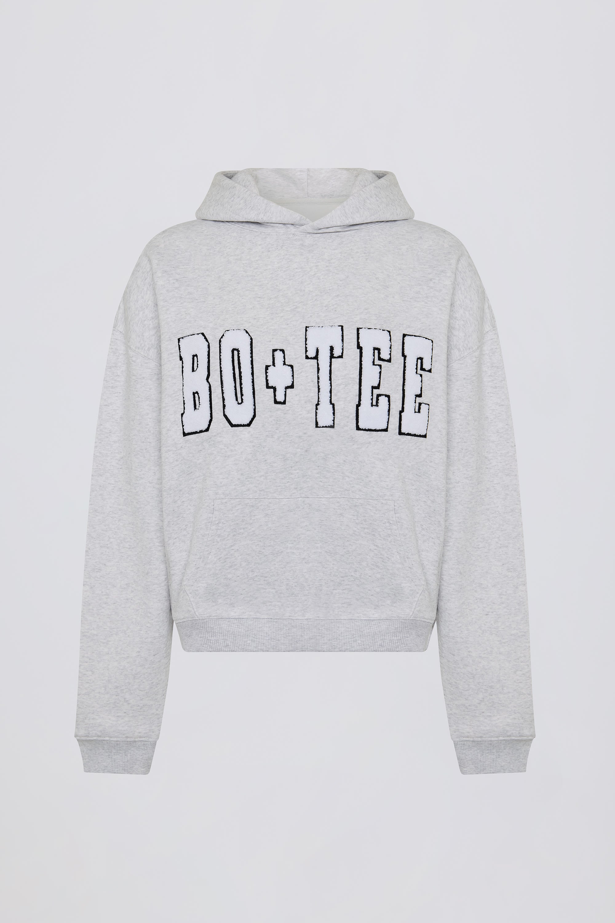 Appliqué Oversized Hoodie in Heather Grey